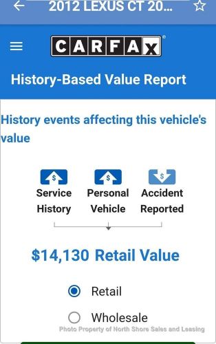 2012 Lexus CT 200h FWD 4dr Hybrid Premium, US $500.00, image 11