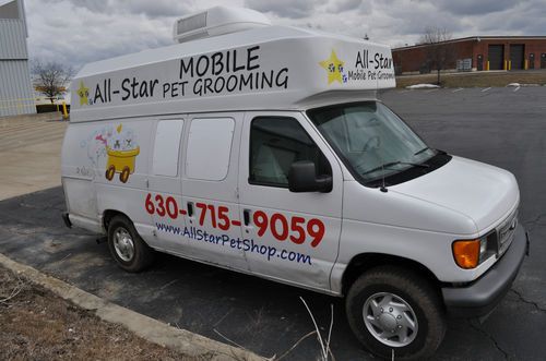 2005 grooming van, mobile grooming vehicle, ford e250 mobile groomer