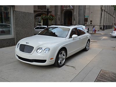 2008 bentley flying spur glacier white