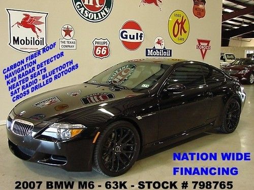 2007 m6,smg,nav,carbon fiber roof,k40 radar,htd lth,breyton 20's,63k,we finance!