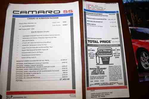 1997 Chevy Camero SS, SLP car! T-Tops, ONLY 17,000 original miles. Perfect shape, US $19,000.00, image 5