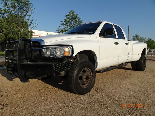 2003 dodge ram 3500 cummins diesel 6cyl 5.9l dually 4x4 auto leather runs great