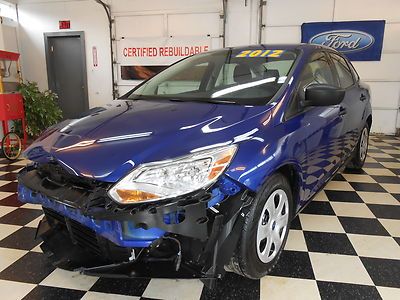 2012 focus 19k no reserve salvage rebuildable 36 mpg 5sp easy fix