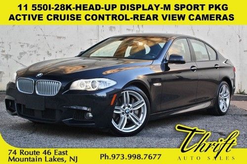 11 550i-28k-head-up display-m sport pkg-active cruise control-rear view cameras