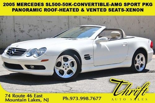 2005 mercedes sl500-50k-convertible-pano roof-amg sport pkg-heated/vented seats