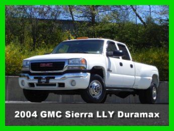 2004 gmc sierra 3500 slt 4 door crew 4x4 dually 6.6l dmax lly leather dvd bose