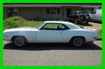 1969 pontiac firebird 428c.i. v8 coupe 3-speed 1,000 miles since rebuild white