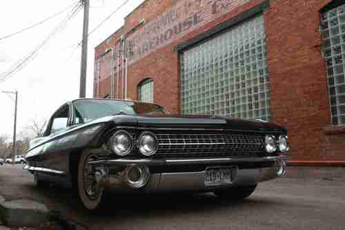 1961 Cadillac, suede, hot rod, rockabilly, wide whites, lowrider, flat black, image 2