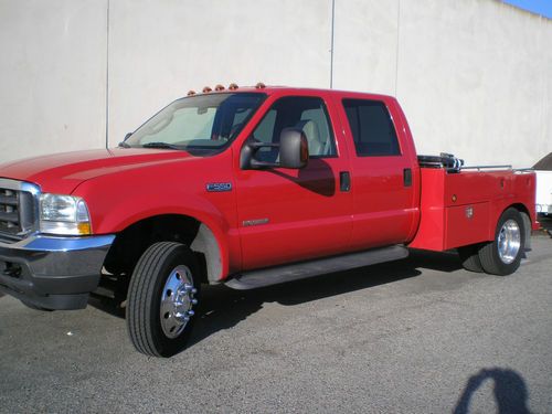 2003 ford f550 diesel crew cab hauler 5th wheel lariat leather 63k miles likenew