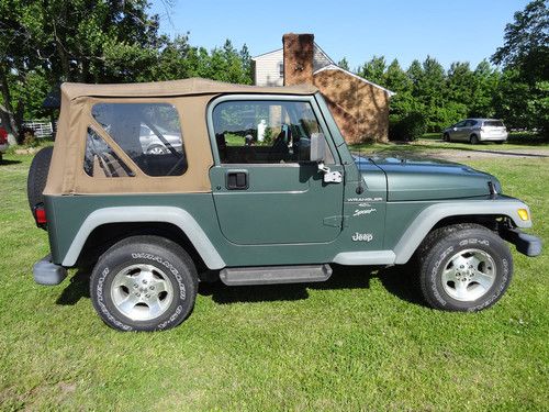 1999 jeep wrangler sport 4x4 4.0 engine suv convertible top v6 off road truck