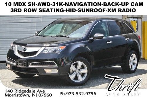 10 mdx sh-awd-31k-navigation-back-up cam-3rd row seating-hid-sunroof-xm radio