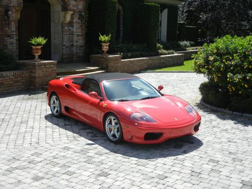 2003 ferrari modena 360 spider red - tan interior 6 spd manaul must see