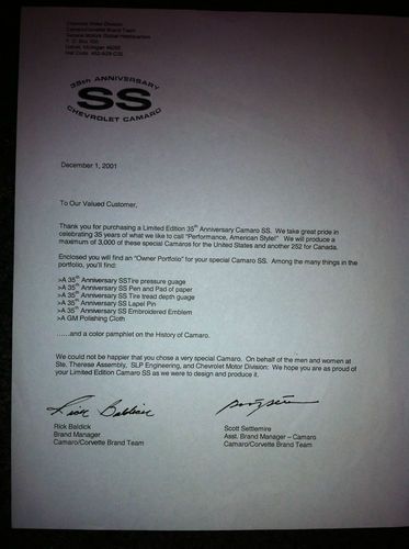 2002 Camaro SS LE 35th Anniversary Edition 1,404 miles 1 owner, US $29,500.00, image 19