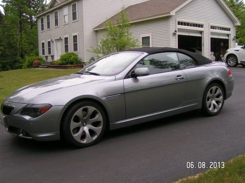 2005 BMW 645Ci Convertible, 52K miles, gray/black, automatic, US $26,900.00, image 1
