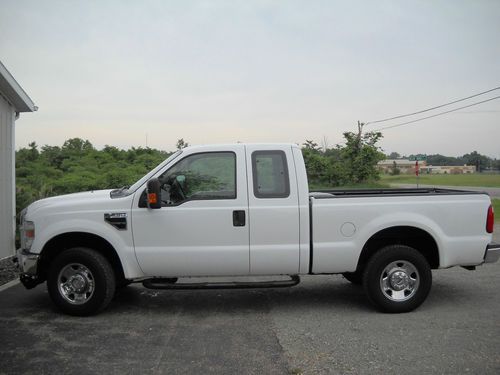 2009 ford f250 super duty super cab white with clay vinyl interior