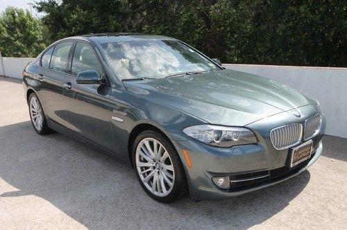 11 550i navigation sunroof green tan leather 32k miles we finance texas 550