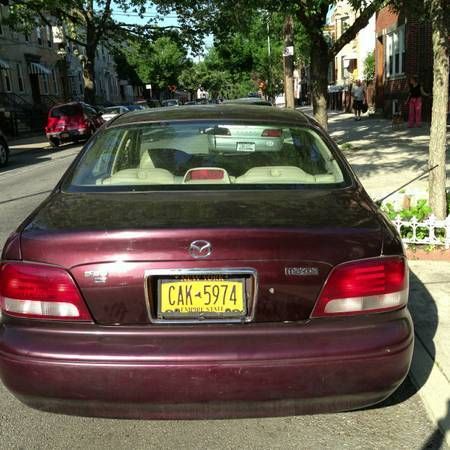 1998 mazda 626 lx burgundy  mica leather tan interior 4dr sedan