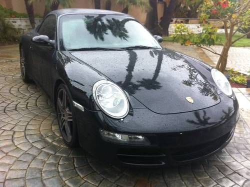 2007 carrera s black turbo rims cab convertible triple black california car