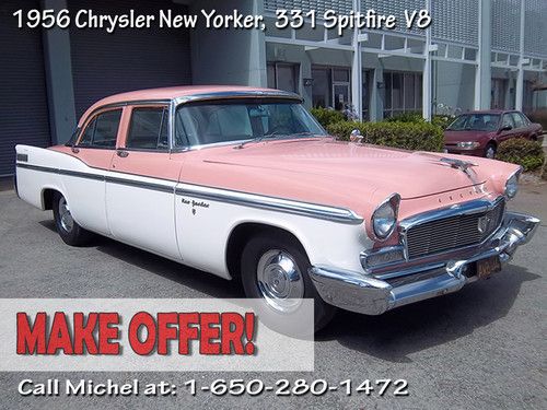 1956 chrysler new yorker 4dr sedan, 331 spitfire v8