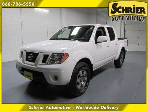 2010 nissan frontier pro-4x white 4x4 bed liner automatic