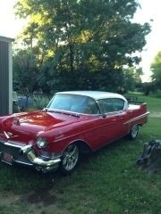 1957 cadillac sedan deville, all original other than chrome 17"s, #'s matching