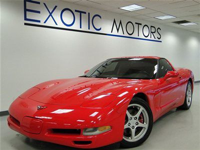 2004 chevy corvette coupe red/tan bose cd trac control targa only 76k miles
