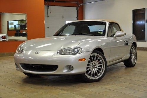 Silver miata mx-5 convertible manual leather bose sound