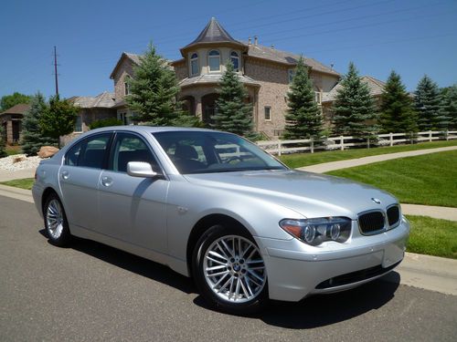 2005 bmw 745i immaculate 46,000 miles service records like new navigation silver