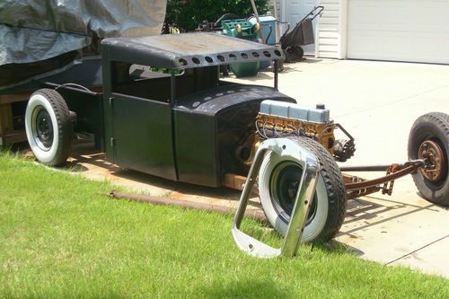 1930 ford rat rod truck project, 223ci motor, three speed trans