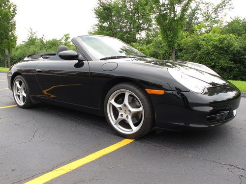 2004 porsche 911 carrera convertible - triple black - tiptronic - excellent cond