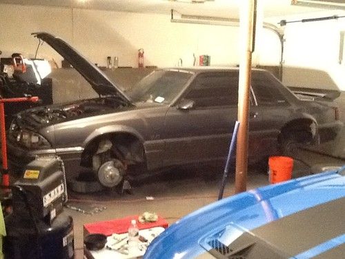 1989 mustang notchback lx vortech t trim...dark shadow grey no reserve