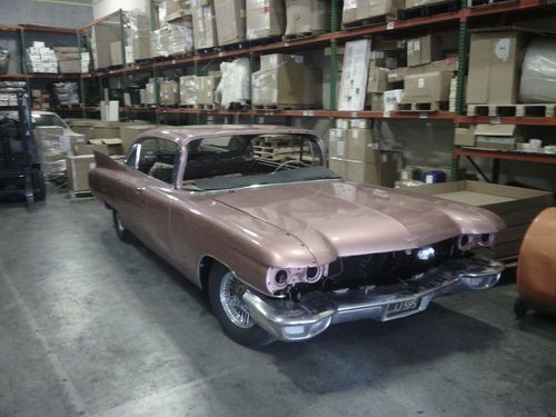 1960 cadillac 6 windows sedan deville 4 door, rare color siena rose, elvis