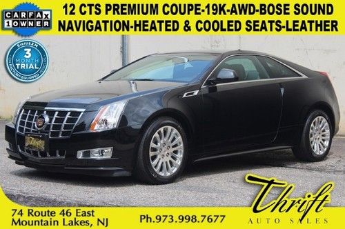 12 cts premium coupe-19k-awd-bose sound-navigation-heated &amp; cooled seats-leather