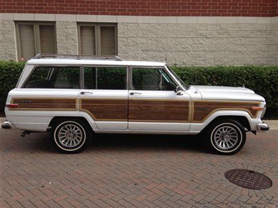 Grand wagoneer final edition white/tan leather woody cd power final year 1991 v8