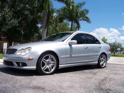2006 mercedes benz c55 amg silver with black leather interior 67,416 miles nice!