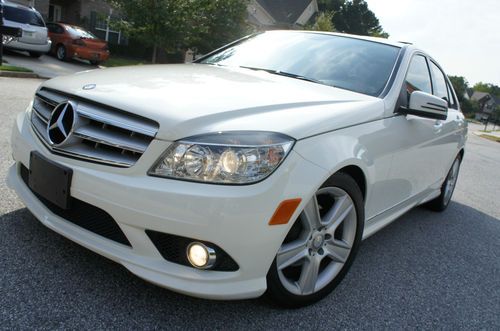 Mercedes-benz c300 4matic amg sport sedan 4-door white navigation!