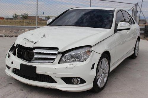 2009 mercedes-benz c300 luxury sedan damaged salvage loaded nice unit wont last!