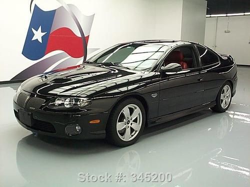 2005 pontiac gto 6.0l v8 6-spd red leather spoiler 38k texas direct auto