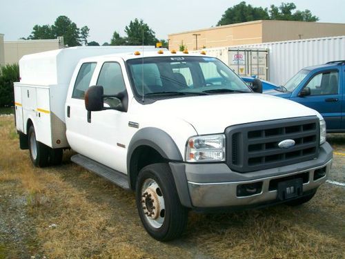 2005 ford f450, xl, crew cab, utility, dually, 6.0 l powerstroke diesel, nc !!