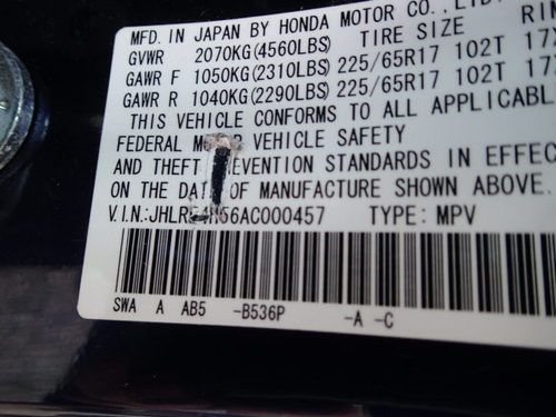 2010 Honda CRV EX 4WD, salvage, damaged, wrecked, runs, Honda, SUV,, image 10