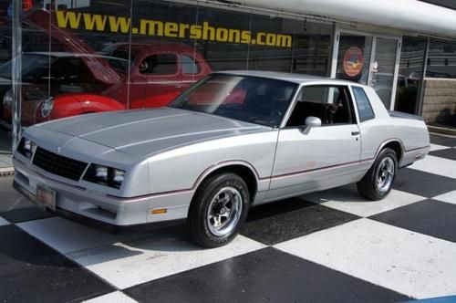 85 monte carlo ss silver metallic with burgundy int