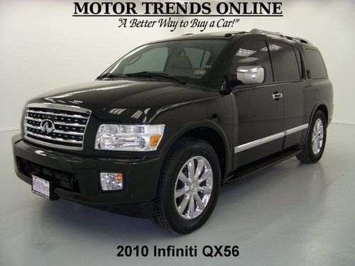 2010 navigation dvd rearcam roof chromes htd seats steering infiniti qx56 72k