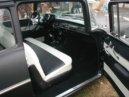 1957 Chevy Belair 210, 2dr Sedan, Suede Black paint, image 4