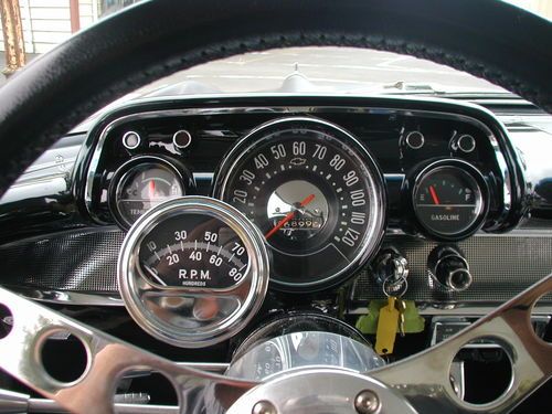 1957 Chevy Belair 210, 2dr Sedan, Suede Black paint, image 5