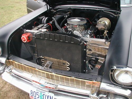 1957 Chevy Belair 210, 2dr Sedan, Suede Black paint, image 6