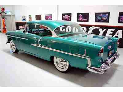 FRAME OFF RESTORED SHOW 55 CHEVY ORIGINAL 265 V8 POWERGLIDE AT BODY COLORED PANS, image 17