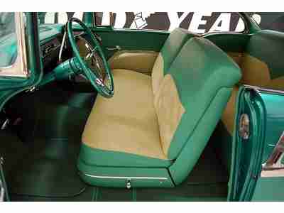 FRAME OFF RESTORED SHOW 55 CHEVY ORIGINAL 265 V8 POWERGLIDE AT BODY COLORED PANS, image 19