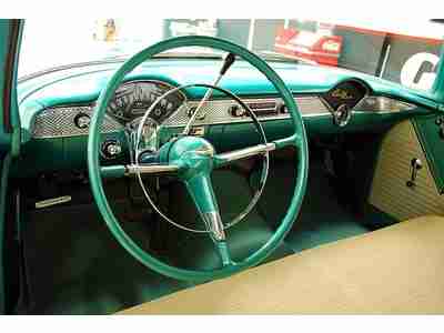FRAME OFF RESTORED SHOW 55 CHEVY ORIGINAL 265 V8 POWERGLIDE AT BODY COLORED PANS, image 21