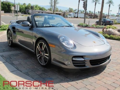 Cpo 2010 911 turbo cabriolet cab meteor gray pdk loaded 16k mi