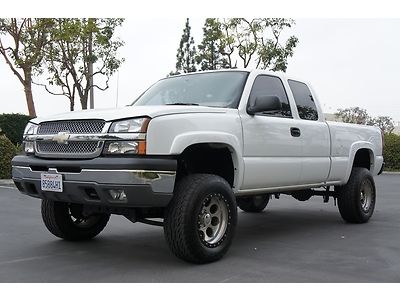 2005 chevrolet silverado 1500 4x4 lifted white v8 cd off-road extra cab nice!